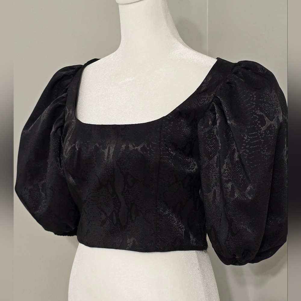 LPA Black Danuta Crop Top Women's Size Small - Picture 4 of 12